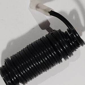 72" Surplus Coiled 2‑Wire Copper Cable Non‑Recoiling Sleeved & Stripped Ends